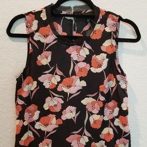 Who What Wear Sheer Floral Blouse
